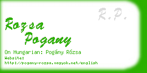 rozsa pogany business card
